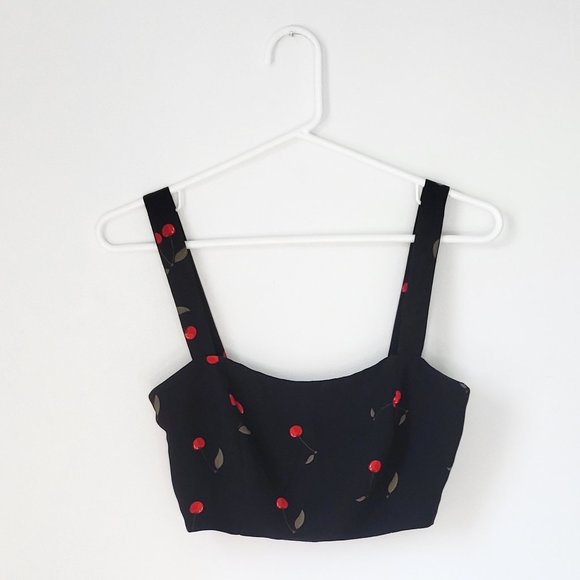 TOBI Cherry Cropped Tank - Picture 1 of 3